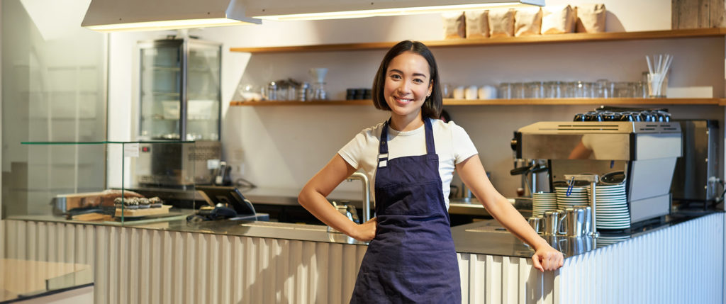 Woman in a restaurant